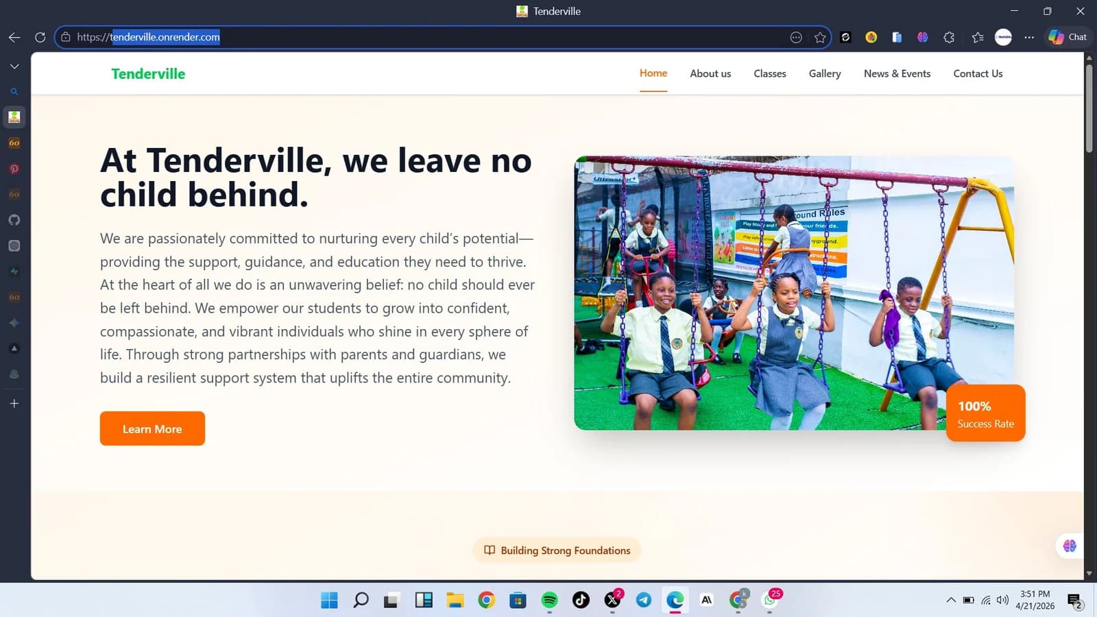 Tenderville School screenshot